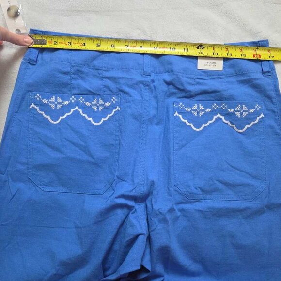 New 31 Maeve x Anthropologie The Colette lace trim full-length wide-leg pants - Picture 10 of 11